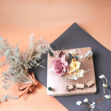 Load image into Gallery viewer, Joyful Train Preserved Flower Music Box Pink Yellow