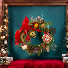 將圖片載入圖庫檢視器 Christmas Preserved Flower Wreath Workshop 2 hours 15cm