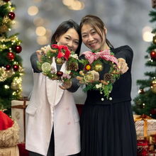 將圖片載入圖庫檢視器 Christmas Preserved Flower Wreath Workshop 2 hours 15cm
