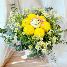 Load image into Gallery viewer, Smiley Happy Face with Daisy Fresh Flower Box