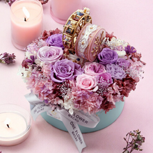 Load image into Gallery viewer, Deluxe Starry Ferries Wheel Preserved Flower Music Box Elegant Purple