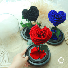 Load image into Gallery viewer, Preserved Flower Glass Dome Soul Love Classic Red