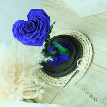 Load image into Gallery viewer, Preserved Flower Soul Love Glass Dome Royal Blue