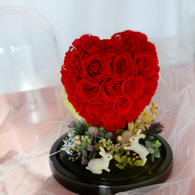 Load image into Gallery viewer, You deserve my love Preserved Flower Giant Heart Tree Classic Red with green garden