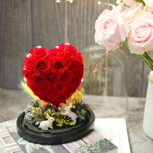 Load image into Gallery viewer, You deserve my love Preserved Flower Giant Heart Tree Classic Red with green garden