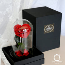 Load image into Gallery viewer, Preserved Flower Soul Love Glass Dome Royal Blue