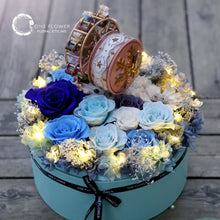 Load image into Gallery viewer, oneflowermacau 保鮮花/永生花 音樂摩天輪花盒