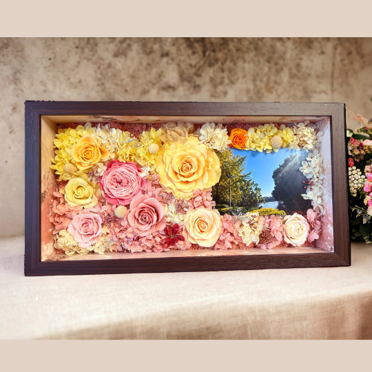 Preserved Flower Large Frame - Imprint precious memories peach fuzz