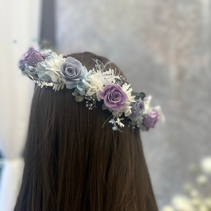 Preserved Flower Wedding Headwear Dreamy blue