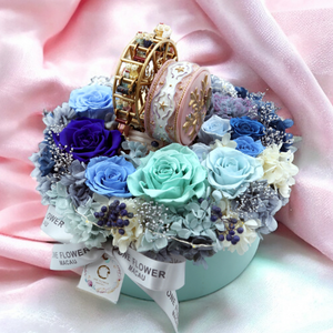 Deluxe Starry Ferries Wheel Preserved Flower Music Box Tiffany