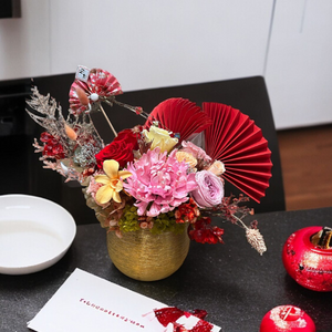 Classic Chinese Style Flower Basket - Abundance and Fulfillment