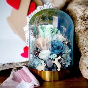 Horoscope Preserved Flower Glass Dome  (Cancer, Scorpio, Pisces)