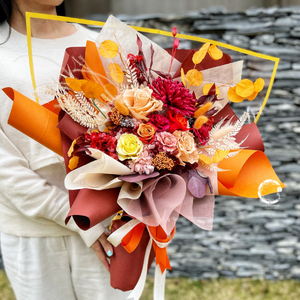 one flower preserved flower bouquet vintage 