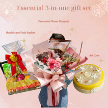 Load image into Gallery viewer, Macau Essential Gift Set 3-in-one Bouquet+Cake+Fruit Basket
