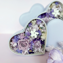 將圖片載入圖庫檢視器 禮品套裝 -樂悅永生花皮盒 紫系+絲絨介指盒連花
