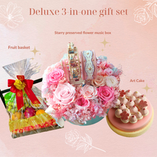 Load image into Gallery viewer, Macau Deluxe Gift Set 3-in-one Music Box+Cake+Fruit Basket
