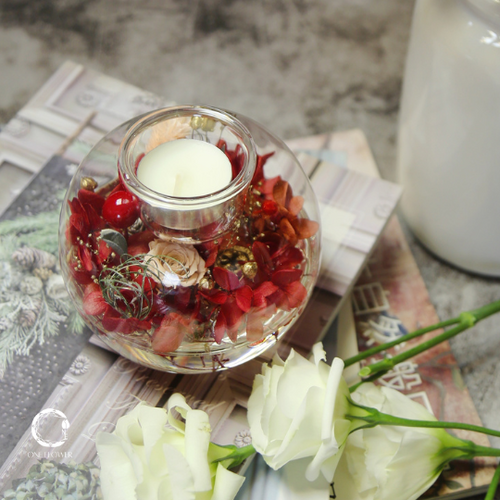 One Flower Dreamy Floral Scented Glass Ball Classic Red 夢幻永生花 X 香薰水晶球治癒系家居擺設