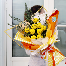 將圖片載入圖庫檢視器 one flower Smiley Emoji Fresh Flower Bouquet
