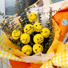 將圖片載入圖庫檢視器 one flower Smiley Emoji Fresh Flower Bouquet

