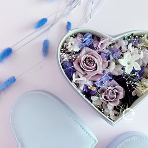 Love is in the air Preserved Flower Box Elegant Purple