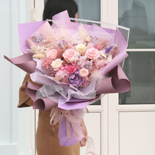 將圖片載入圖庫檢視器 Valentine Preserved Flower Bouquet - My Fairy Dream Comes true 夢幻珍貴 Mega Large
